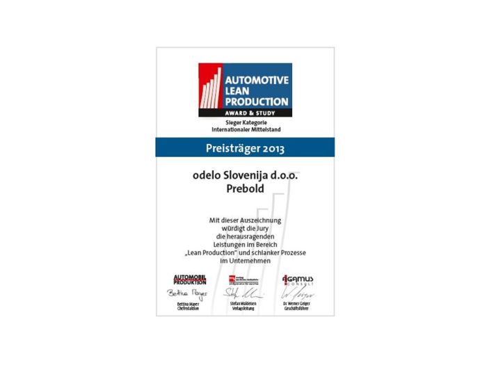 Automotive Lean Production Award